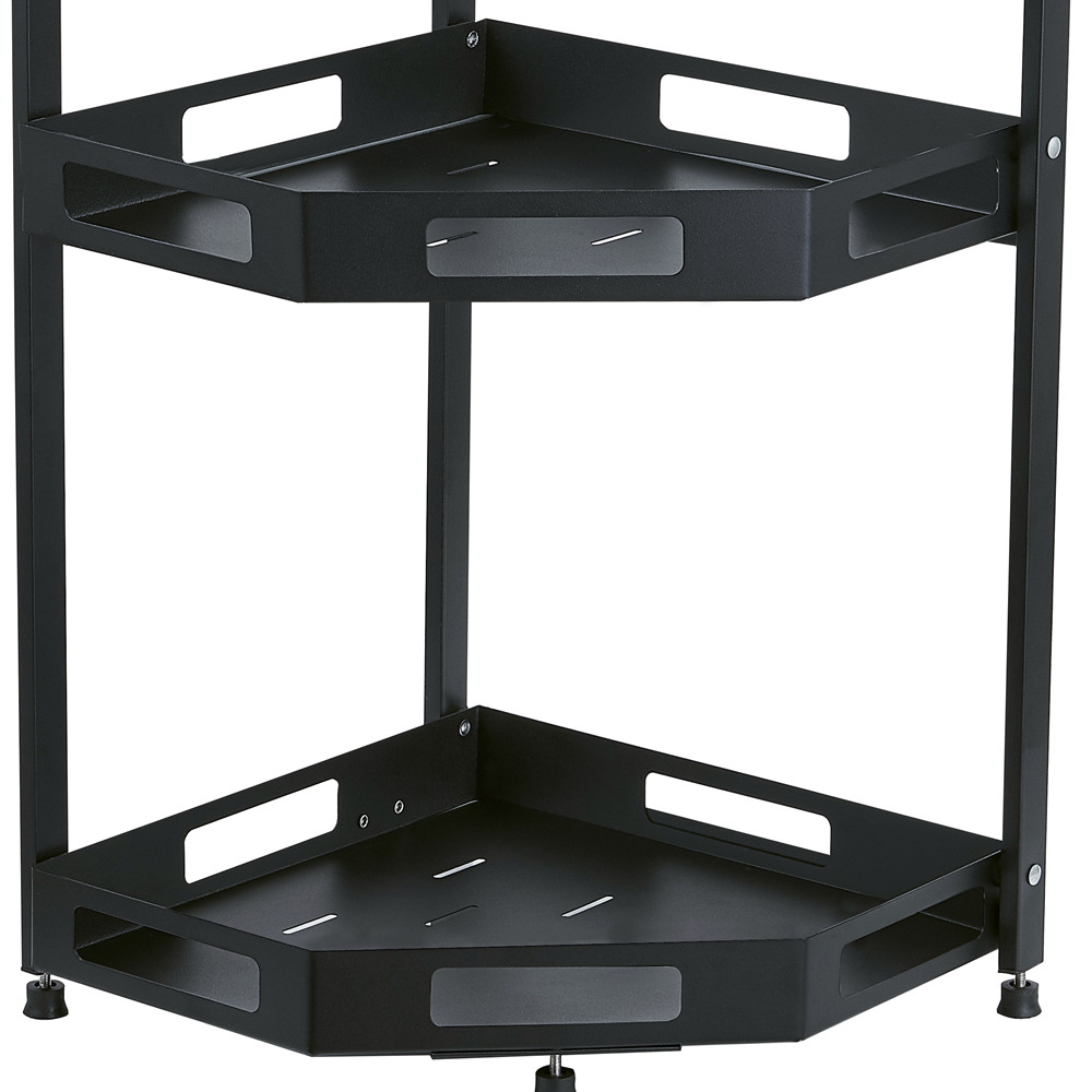 SS201 Kitchen Corner Shelf 3 Tier Spice Rack Organizer Bathroom Storage Space Saving
