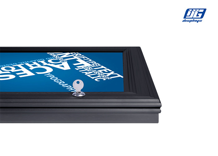 Large Format Metro Station Lockable Display Board Landscape Picture Frame For Advertisement