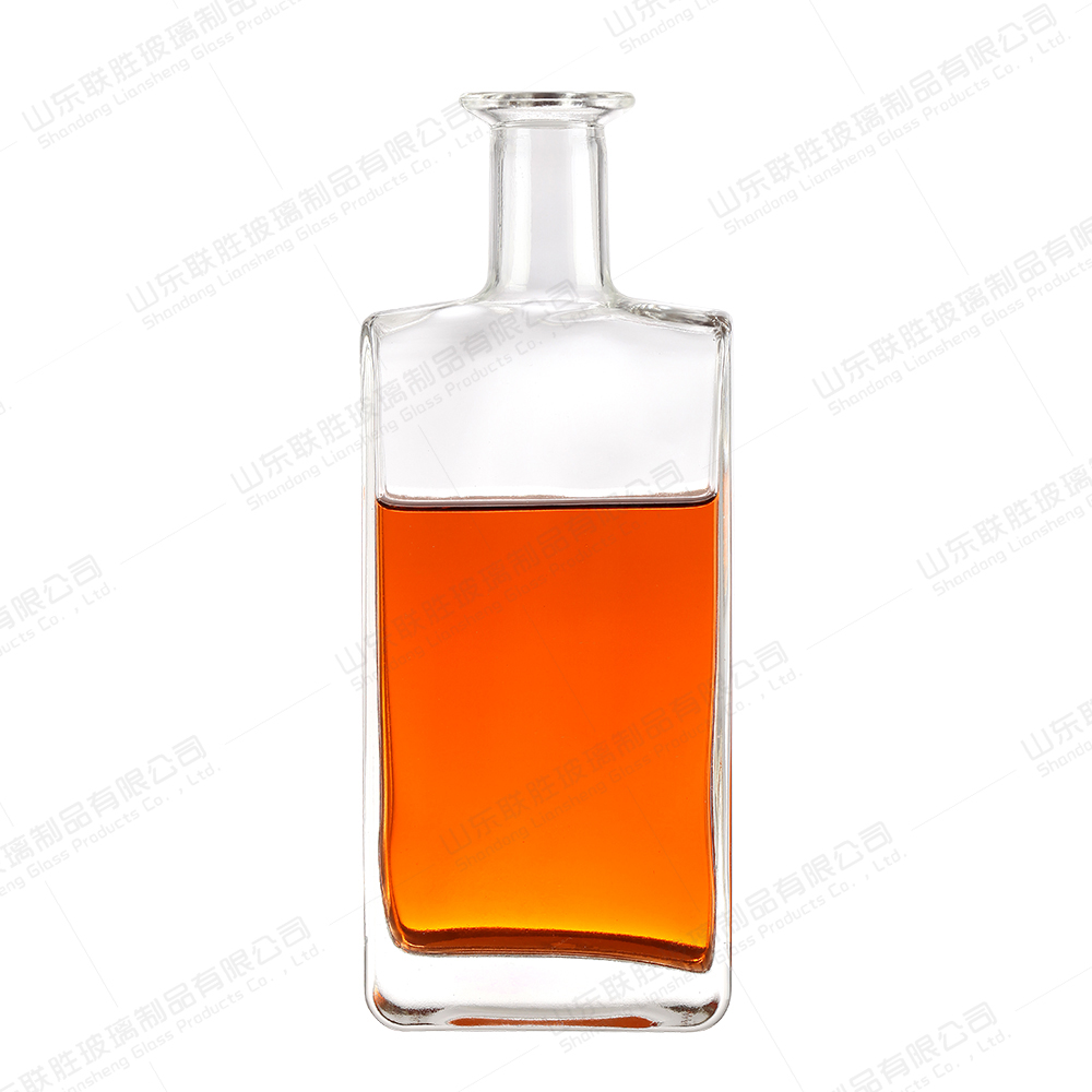 Screen Printing Glass Liquor Bottle For Nordic Rum Whisky Vodka