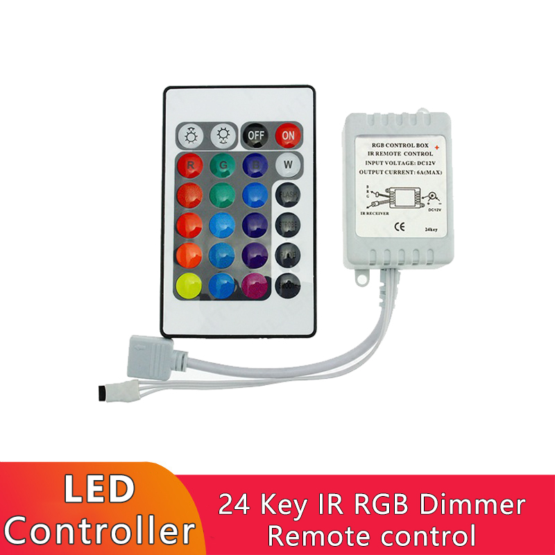 IR Remote Control LED RGB Controller 24 Key For RGB Strip Light