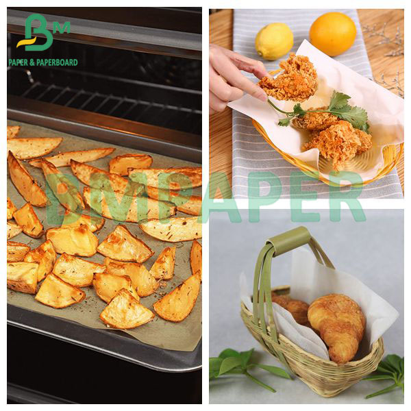 38gsm 50gsm Non Stick White Greaseproof Paper For Baking Roasting Kit3 Kit 5