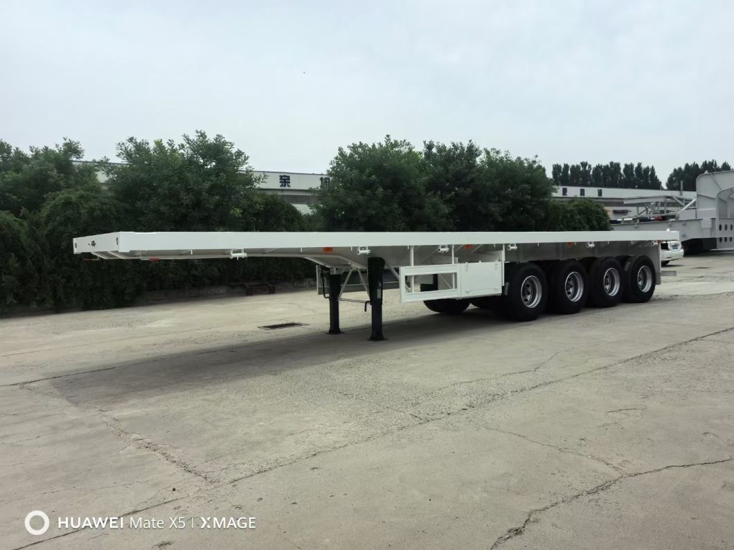 2/3/4 Axle Heavy Duty 40FT Flatbed/Plateform Utility/Cargo/Container Chassis Truck Semi Trailer with Twist Lock
