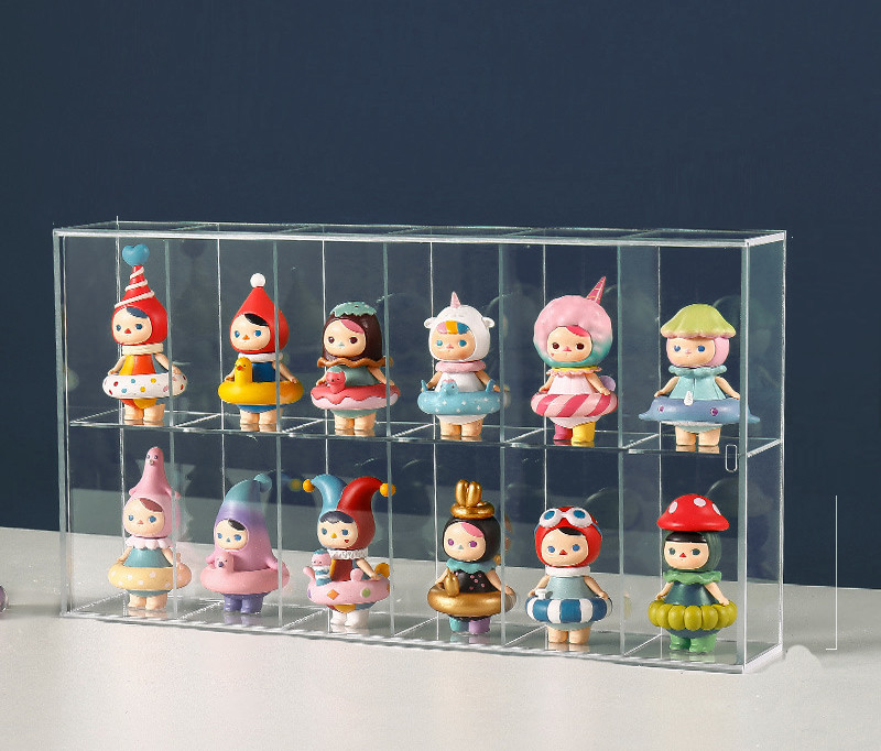 Custom Size And Logo Transparent Clear Acrylic Display Boxes For Collectibles Dustproof Case