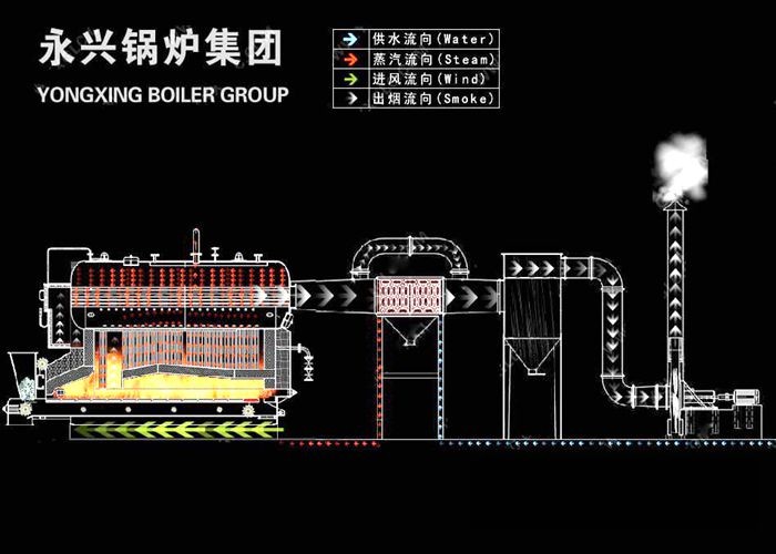 Large Capacity Coal Fired Steam Boiler Low Pressure Coal Fired Water Tube Boiler
