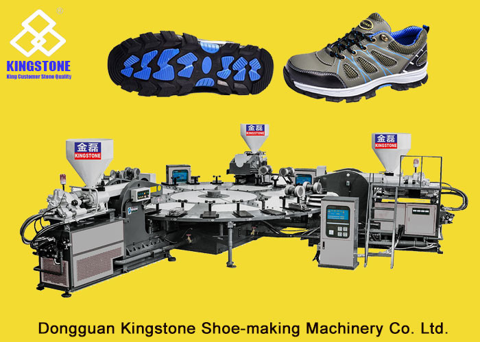 Automatic Safety Shoe Making Machine , PVC Sports Shoe Sole Mould Making Machine