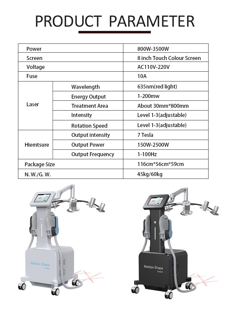 800W-3500W Fat Melting Device 6D laser Muscle Building Machine