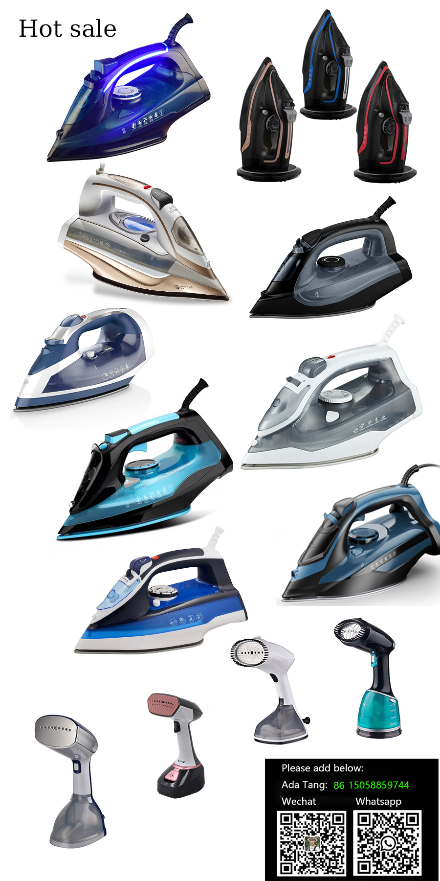 360ml Clothes Iron Foldable Travel Steam Iron With Vertical Steaming And Burst Steaming