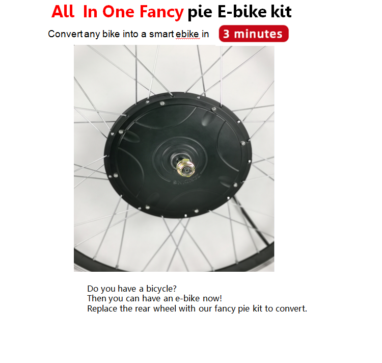 Fancy Magic Pie New Generation 250W/1500W e bike conversion kit with regenerative braking Rim size 20-29" Front Wheel
