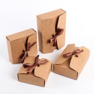 China Square Paper Sweet Box Degradable Eco - Friendly Material With Ribbon on sale