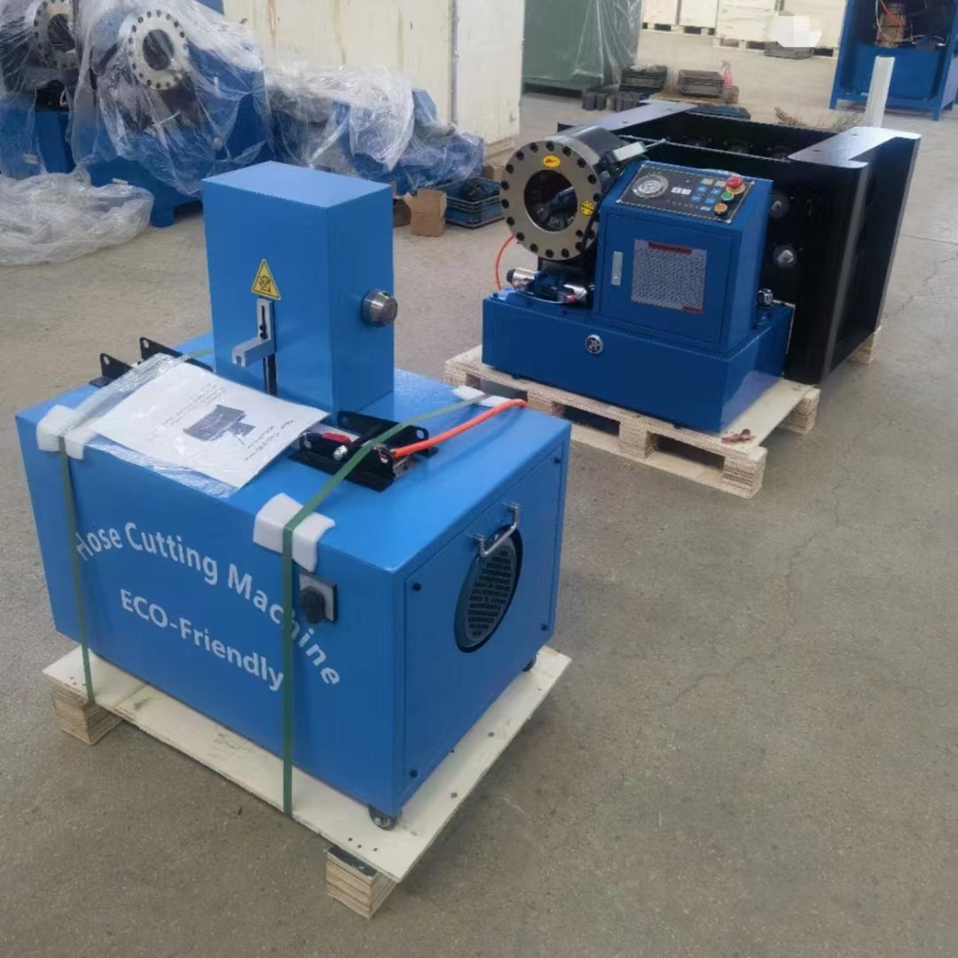 850*600*1200mm Hose Cutting Machine With Button Control System Rubber Blade Material