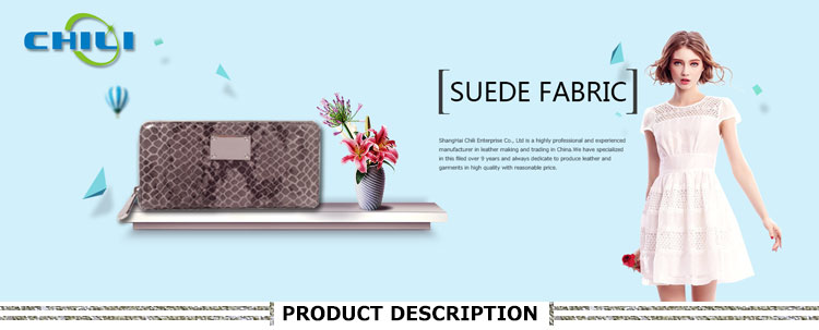 Non Woven Backing Soft Leather Material Solid Color Suede Breathable