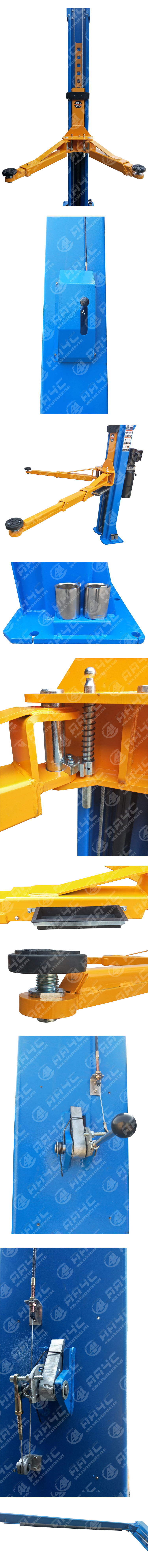 AA4C 10000lbs 4.5T Hydraulic Overhead Clearfloor Single Point Manual Unlock 2 Post Vehicle Lift