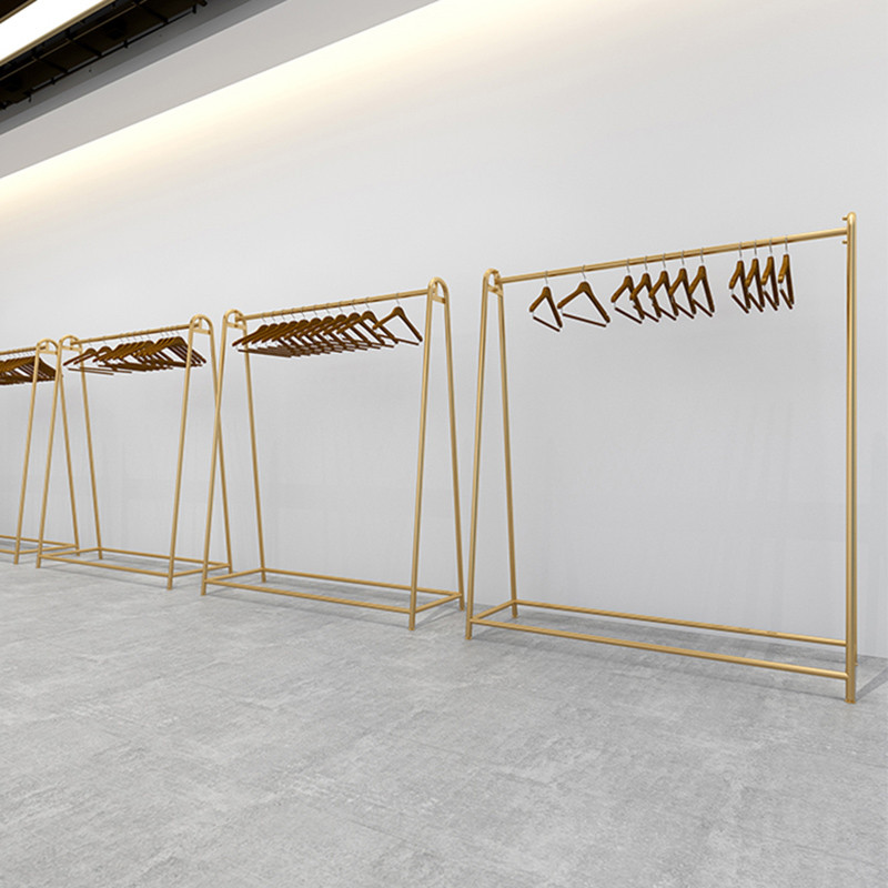 OEM Gold Garment Rack , metal clothes rack CE Certificate Electroplate Surface Finish
