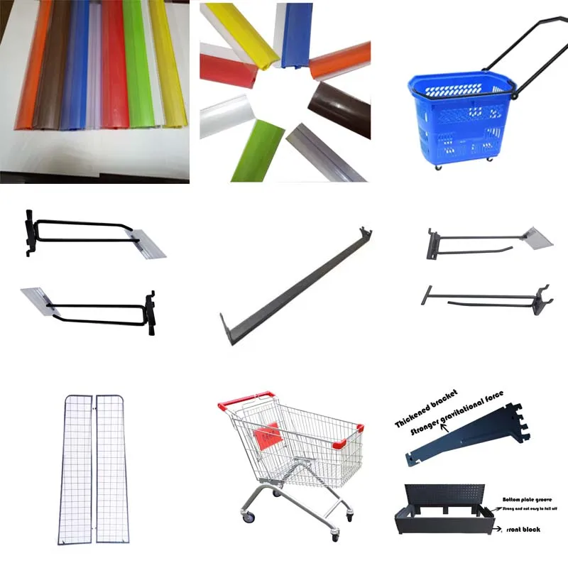 Supermarket Basket Shopping With Wheels And Handle For Store