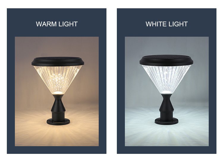 4.5W LED Solar Pillar Light For Courtyards Yard Garden Decoration