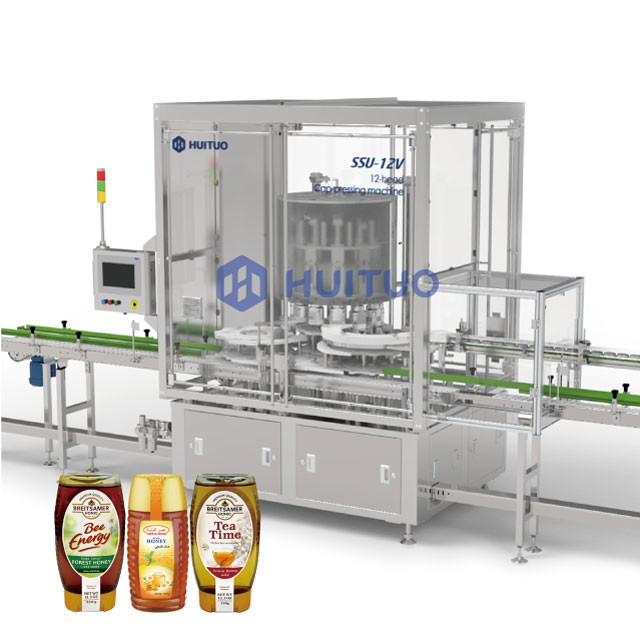 Fully Automatic Vacuum Rotary Capping Pressing Machine For Press On Caps