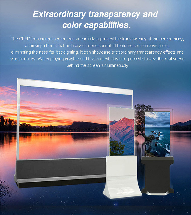55 Transparent OLED Display For Interactive Advertising And Wayfinding