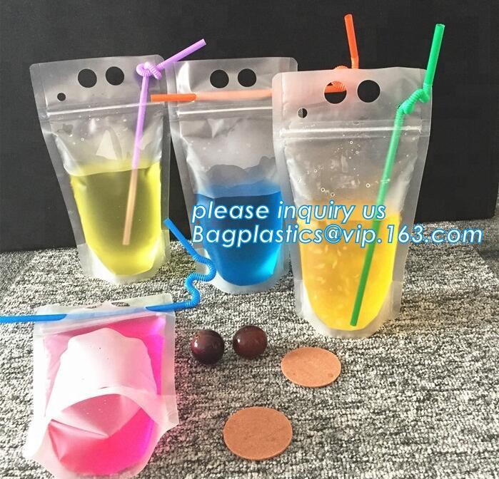 Custom Reusable Juice Food Packaging Plastic Bag Alcohol Drink Wine Spout Pouch Bag,liquid spout pouch/wine drink juice
