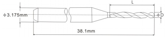 PCB Carbide Drill Bits UCW 0.10mm-0.45mm Circuit Board Drill Bits