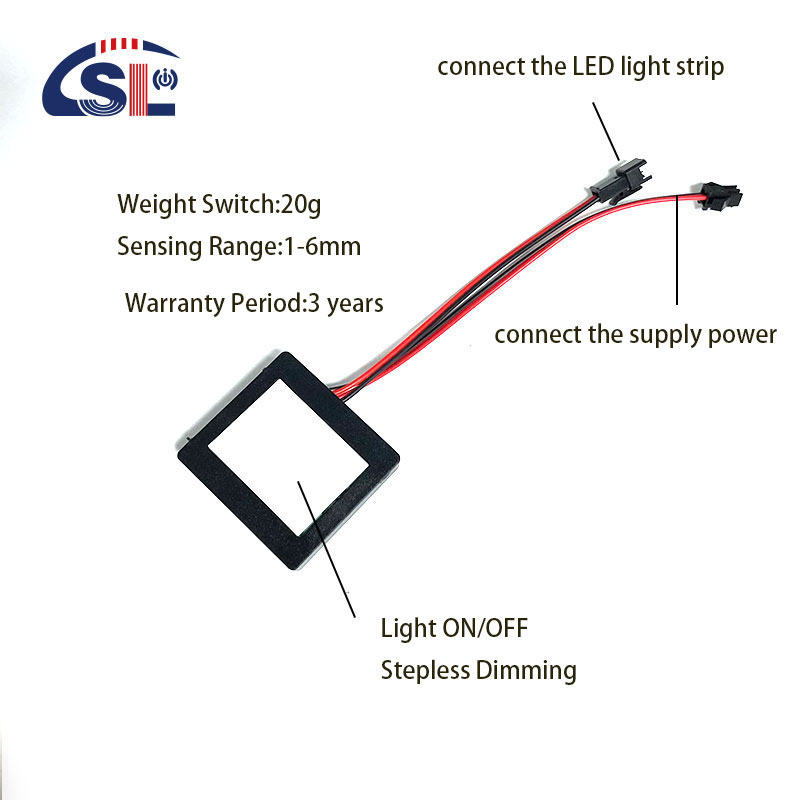 12V 1A 12W 24W 36W Bathroom Mirrors Single Color Touch Sensor Switch Without Bracket