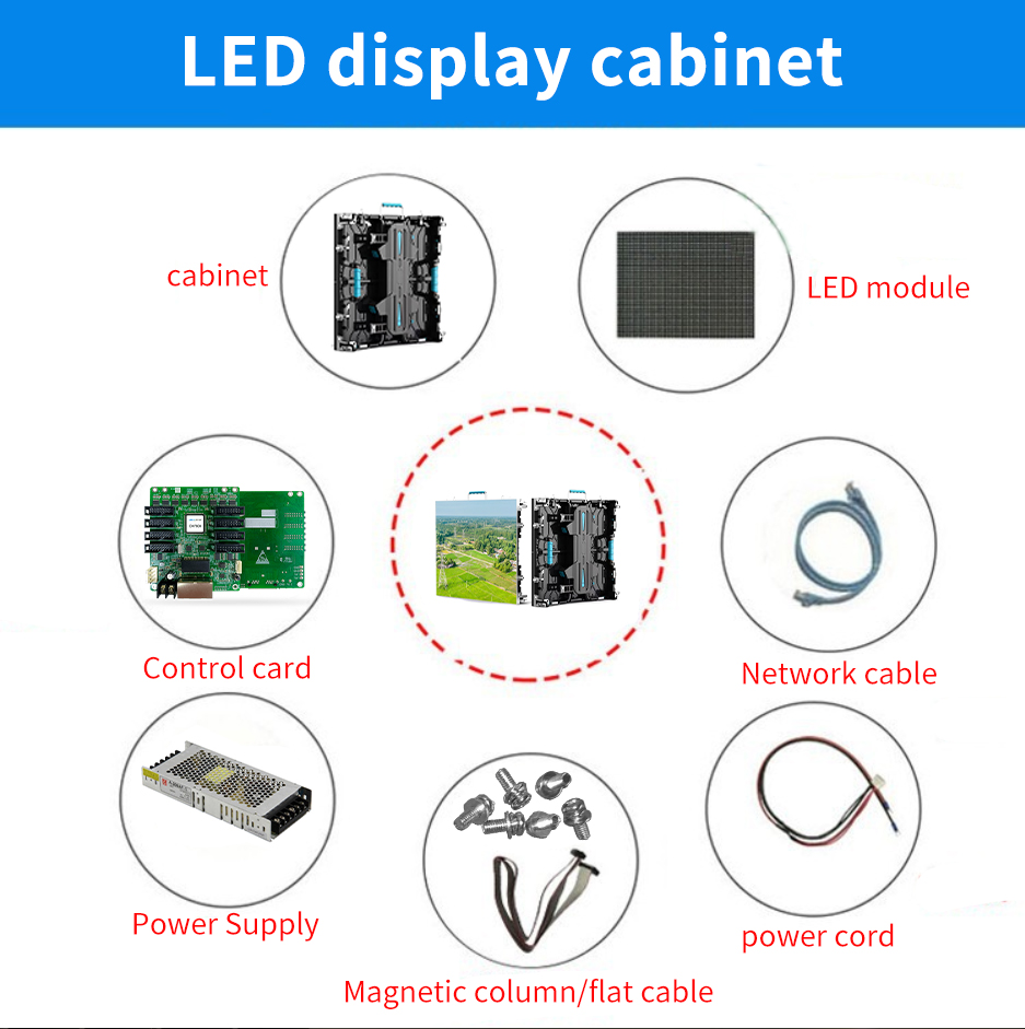 Video Wall P3.91 Indoor Outdoor Rental LED Display Screen with 1920Hz Refresh Rate and Full Color LED Module