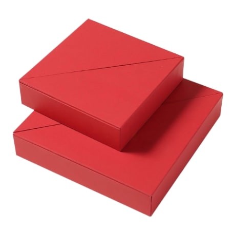Red Square Diagonal Double Door Gift Box Scarf Presentation Box