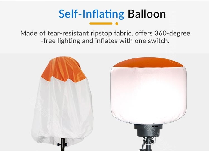 60W LED Balloon Lights 2.05m Waterproof Balloon Lights Stand Mobile Lighting For Campsite