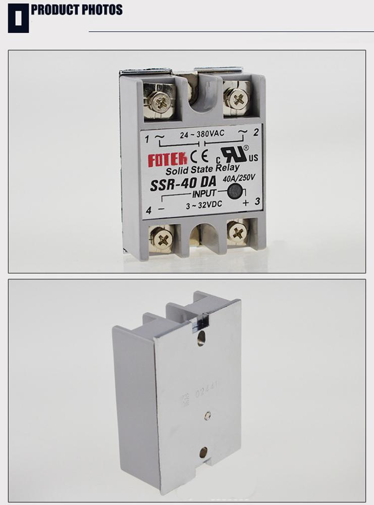 40A DC to AC Solid State Relay SSR Relay FOTEK 40DA Solid State Relay SSR-40DA