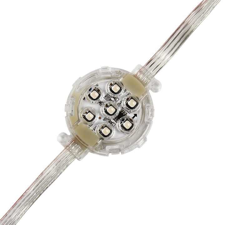 IP67 DC24V 50MM LED Pixel Light Full Color Breakpoint Continuous Transmission Bright