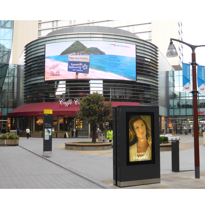 Waterproof 75" Outdoor Lcd Advertising Display Touch Screen Outdoor Digital Kiosk