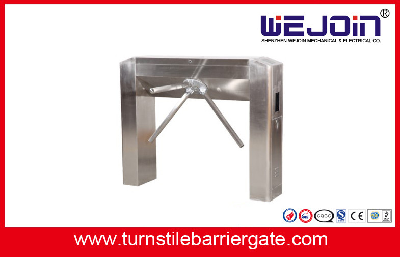 Half Height Tripod Boom Turnstile Barrier Gate Stainless Steel With Emergency Alarm