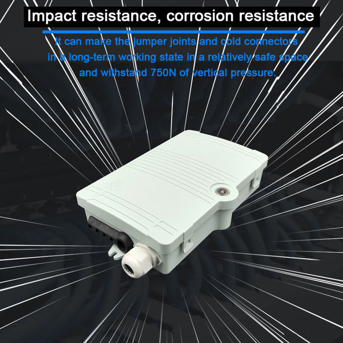 FTTH Splitter Fiber Optical Distribution Box 4 Cores PC ABS Material Wall Mounted