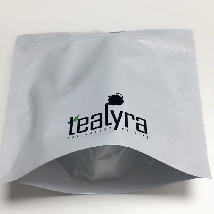 Two Colors Coffee Packaging Pouch Aluminum Foil Flat Bottom With Valve And Zipper