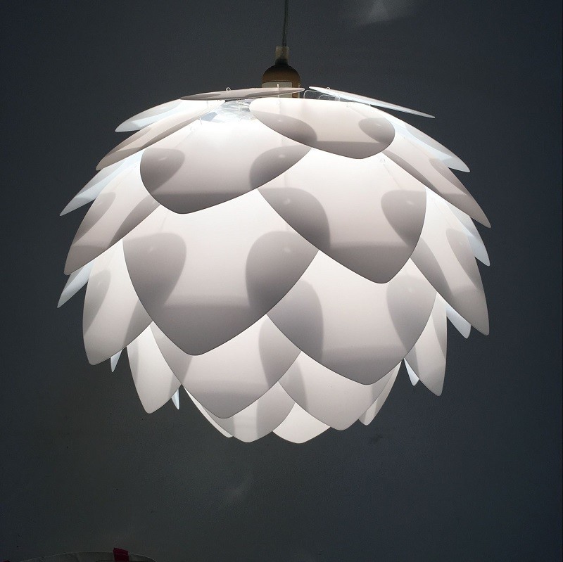 PVC Lotus Polypropylene Lampshade D400MM White Or Customized