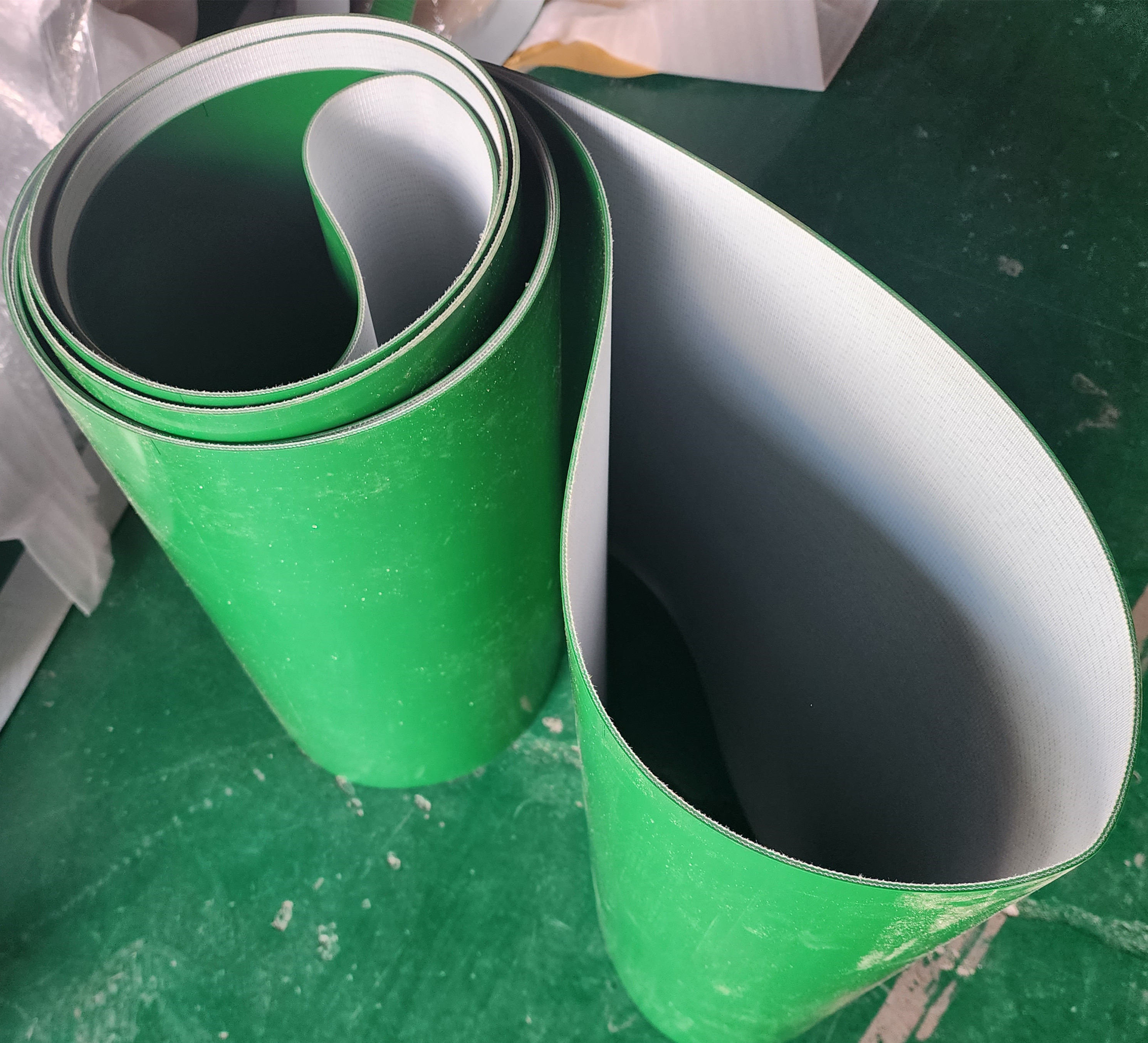 3 Ply Pvc Pu Conveyor Belt With Flat Pattern