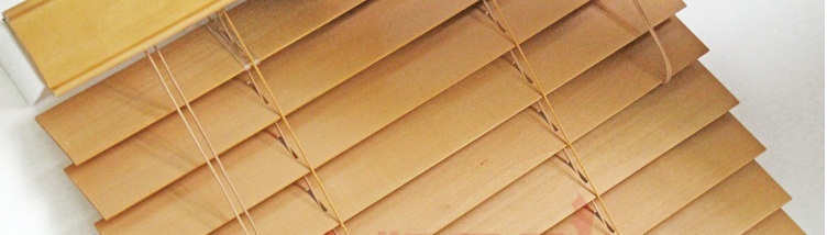 25mm 100% basswood venetian blinds for windows with steel headrail and wooden bottomrail
