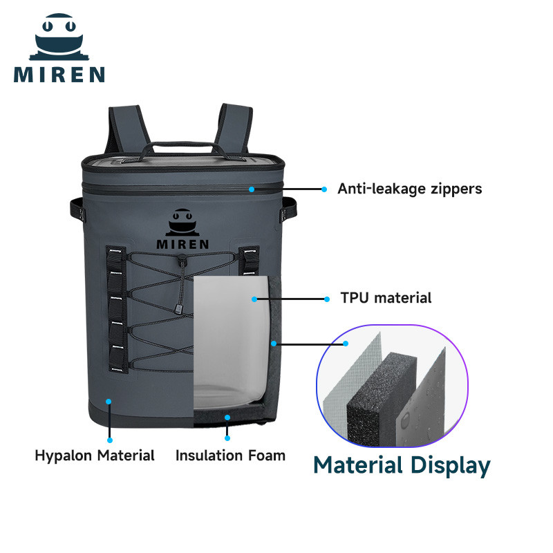 36 Can Capacity Soft Cooler Backpack Waterproof Insulated Backpack Cooler With Leak Proof Seams