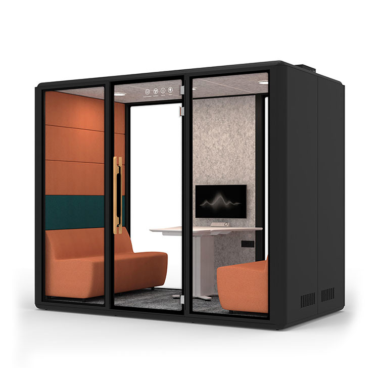 81.6 Inch Glass Soundproof Phone Booth Room 2300HMM Eco Friendly
