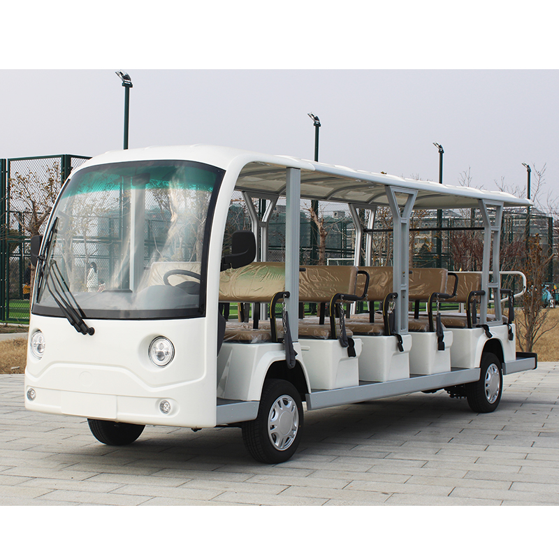 18.6mph Speed Electric Shuttle 17 Passenger Sightseeing Bus With 80-100km Driving Mileage and Powerful Configuration