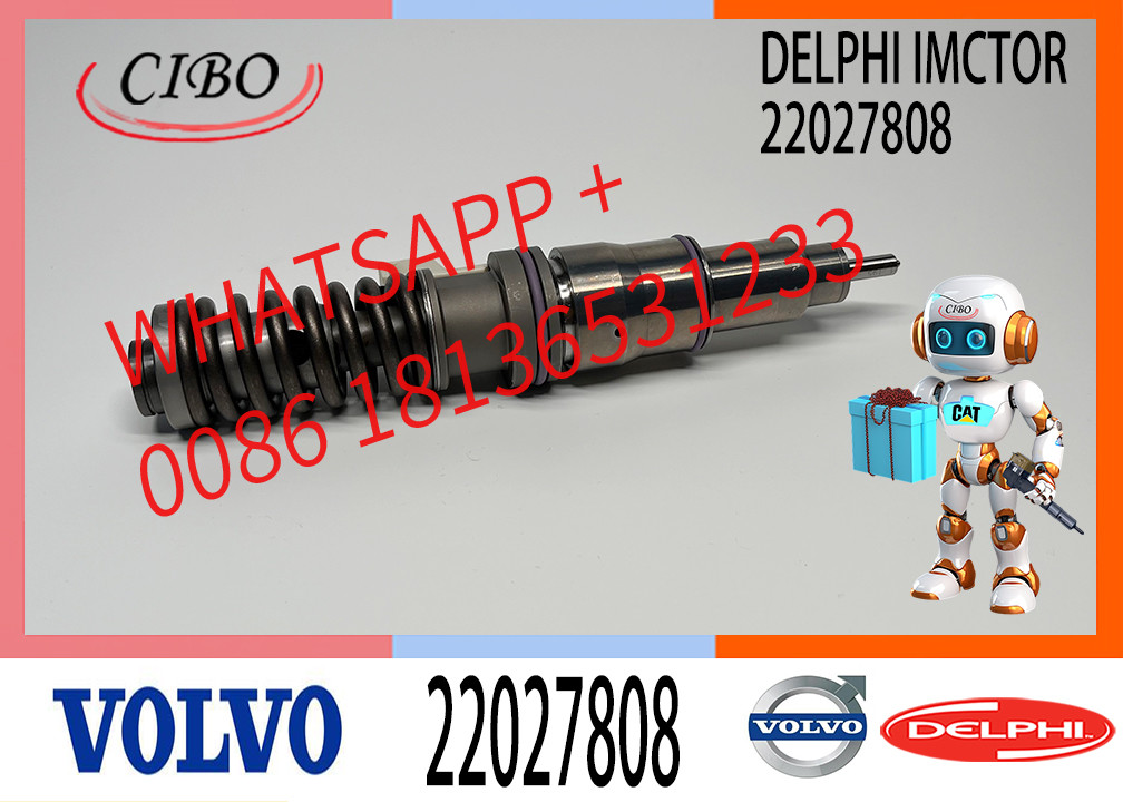 High quality Engine Parts 22027808 Fuel Injector For VOL-VO MD13 MACK MP8 D13 Engine Injector 21092434 85013611