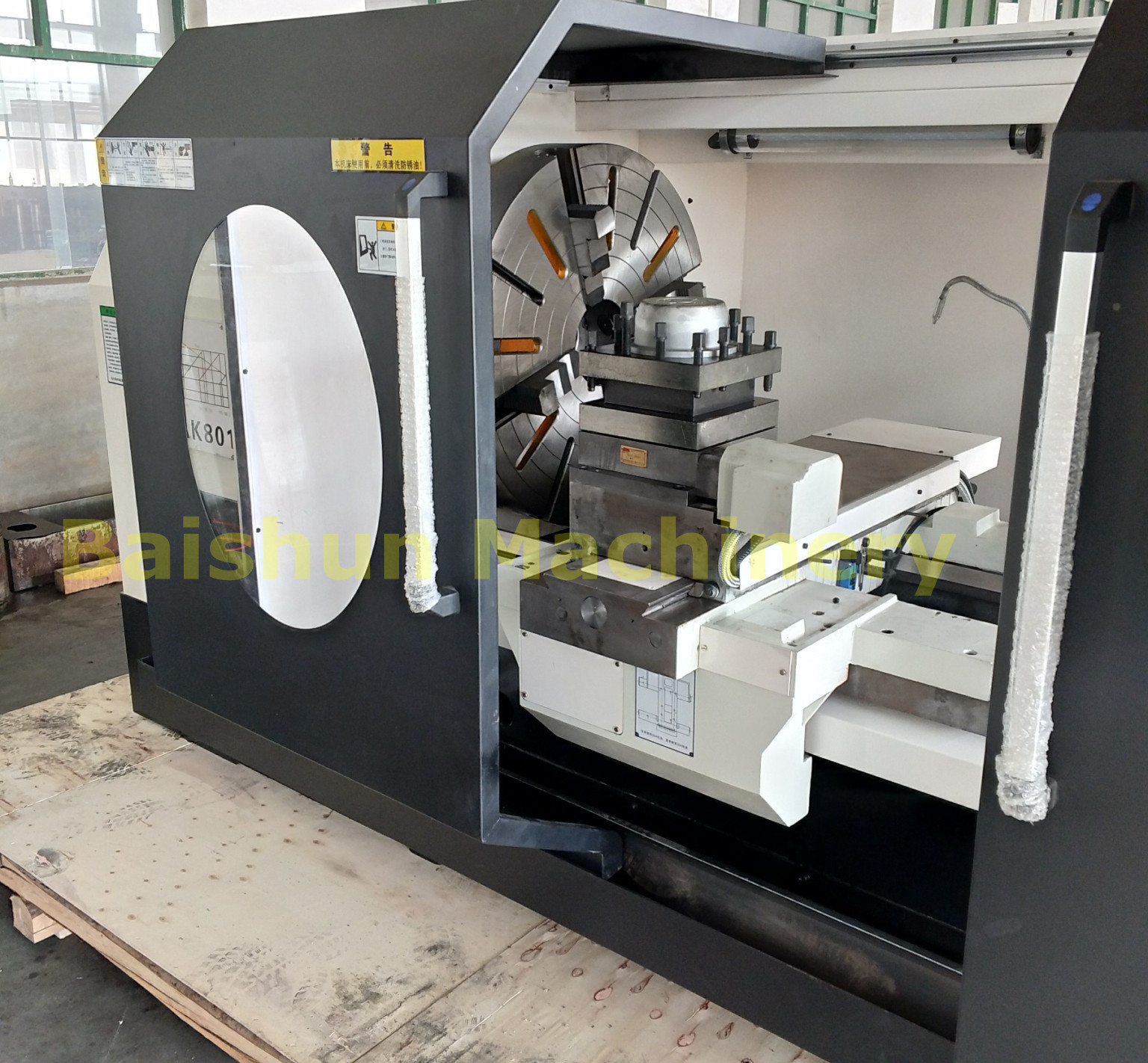 Flat Bed CNC Turning Machine , High Stability Computer Controlled Lathe