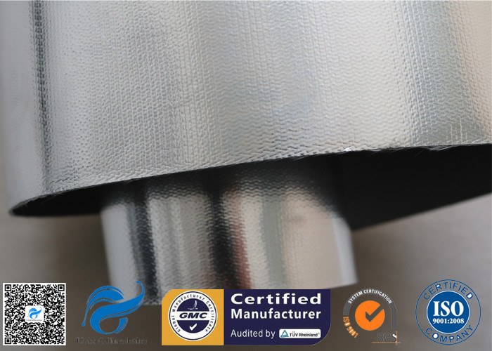 520g Silver Coated Fiberglass Fabric One Side Silicone One Side Aluminium Foil