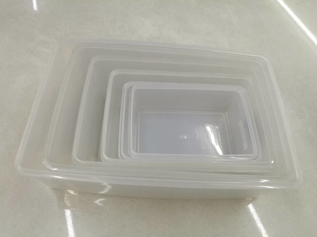 Clear Plastic Food Storage Box with Lid and Lock Capacity 0.9L to 12L Withstand Temperatures From -40°C to +80°C