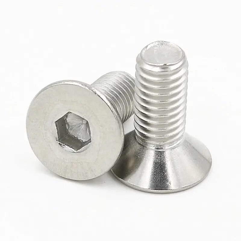 Hex Drive Stainless Steel Bolts - Right Hand Thread Polish Finish