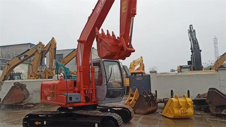 Used EX120-3 EX120-5 Hitachi Midi Hydraulic Excavator 60.4KW 12000 KG Machine Weight
