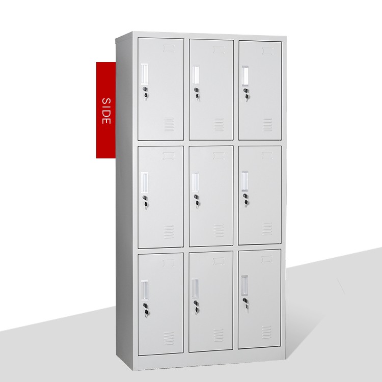 9 Door Powder Coating Metal Locker Storage Cabinet ISO9001