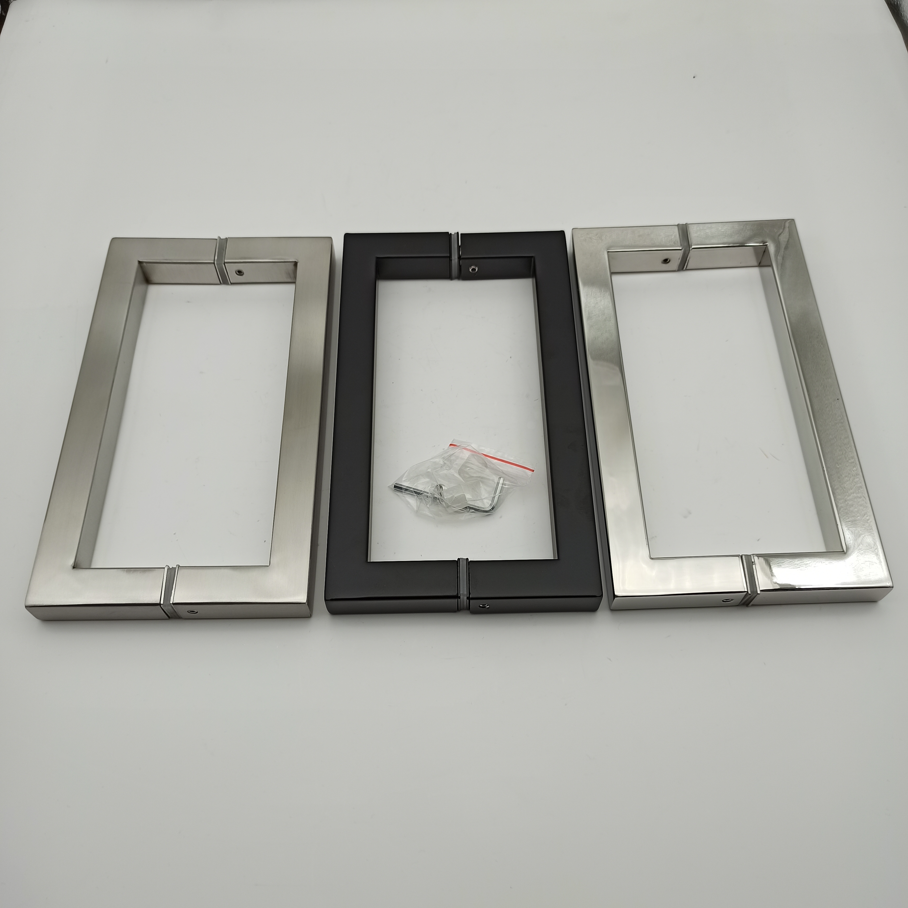 Stainless Steel Square Shower Door Handle 6 "8" Back to Back for Modern Hotel Design