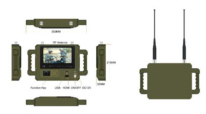 7'' FPV COFDM Monitor Receiver 1080P HD Readable Wireless Digital Receiver