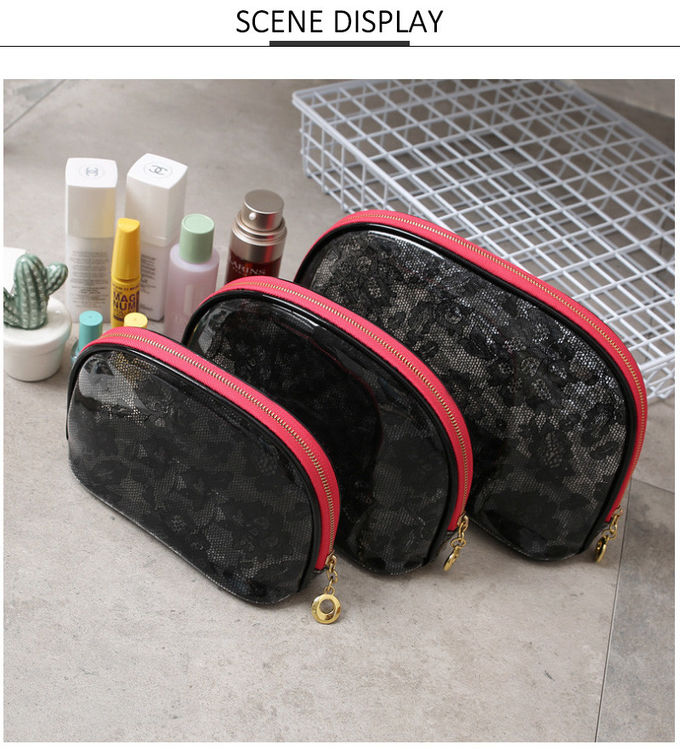 Fashion Luxury Portable Travel Women PVC Transparent Makeup Bag