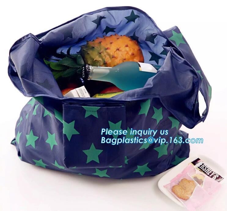 Promotion Custom Eco Friendly Sublimation Polyester Folding Shopping Bag,Promotional Sports Gym Sack Polyester Drawstrin
